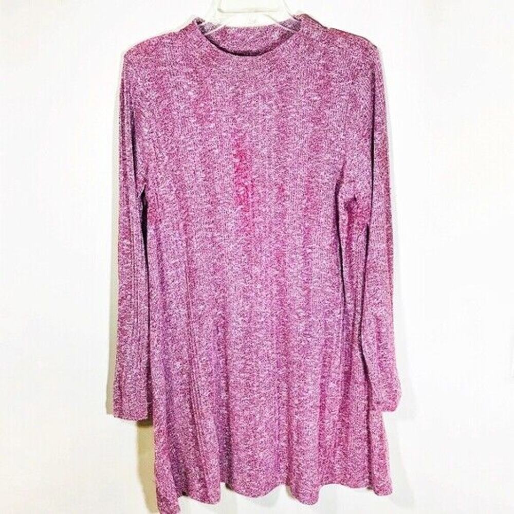 Mossimo Sweater Dress Swing Shift Red White Boat Neck Long Oversize Size XL EUC